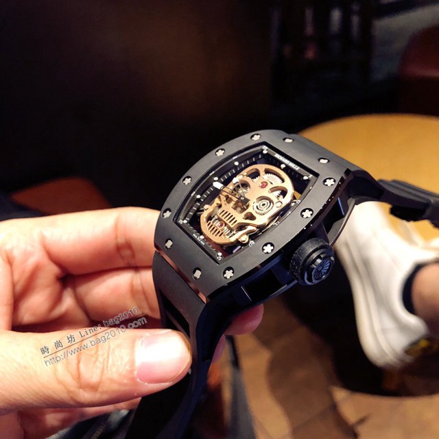 理查德米勒RICHARD MILLE 特別版RM052鏤空骷髏頭腕表男士腕表  gjs1812